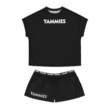 Cargar imagen en el visor de la galería, Women’s Black 'Yammies' Short Pajama Set — Comfortable Lounge Sleepwear