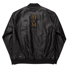 Load image into Gallery viewer, Mvm Leather Bomber Jacket