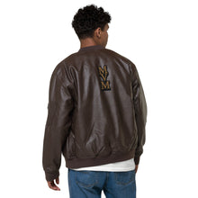 Load image into Gallery viewer, Mvm Leather Bomber Jacket