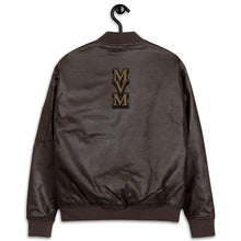 Load image into Gallery viewer, Mvm Leather Bomber Jacket