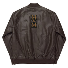 Load image into Gallery viewer, Mvm Leather Bomber Jacket