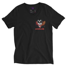 Cargar imagen en el visor de la galería, Camiseta unisex de manga corta y cuello en V Rockstar Fire