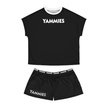 Cargar imagen en el visor de la galería, Women’s Black 'Yammies' Short Pajama Set — Comfortable Lounge Sleepwear
