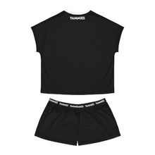 Cargar imagen en el visor de la galería, Women’s Black 'Yammies' Short Pajama Set — Comfortable Lounge Sleepwear

