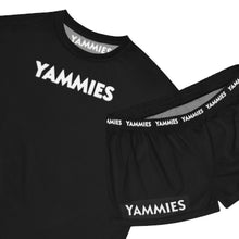 Cargar imagen en el visor de la galería, Women’s Black 'Yammies' Short Pajama Set — Comfortable Lounge Sleepwear
