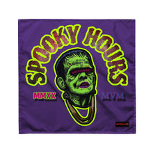 Load image into Gallery viewer, Mikenstein spooky hours All-over print bandana
