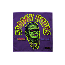 Load image into Gallery viewer, Mikenstein spooky hours All-over print bandana
