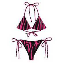 Load image into Gallery viewer, Pink Madness Stripe string bikini
