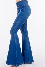 Load image into Gallery viewer, American Bazi High Waist Pull On Flare Jeans
