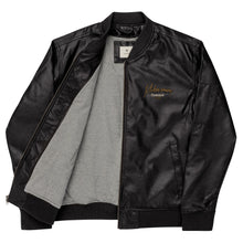 Load image into Gallery viewer, Mvm Leather Bomber Jacket
