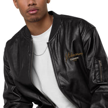 Load image into Gallery viewer, Mvm Leather Bomber Jacket
