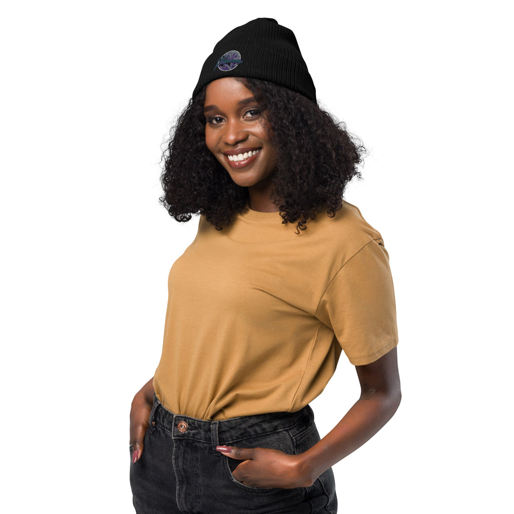 MD global Organic ribbed beanie