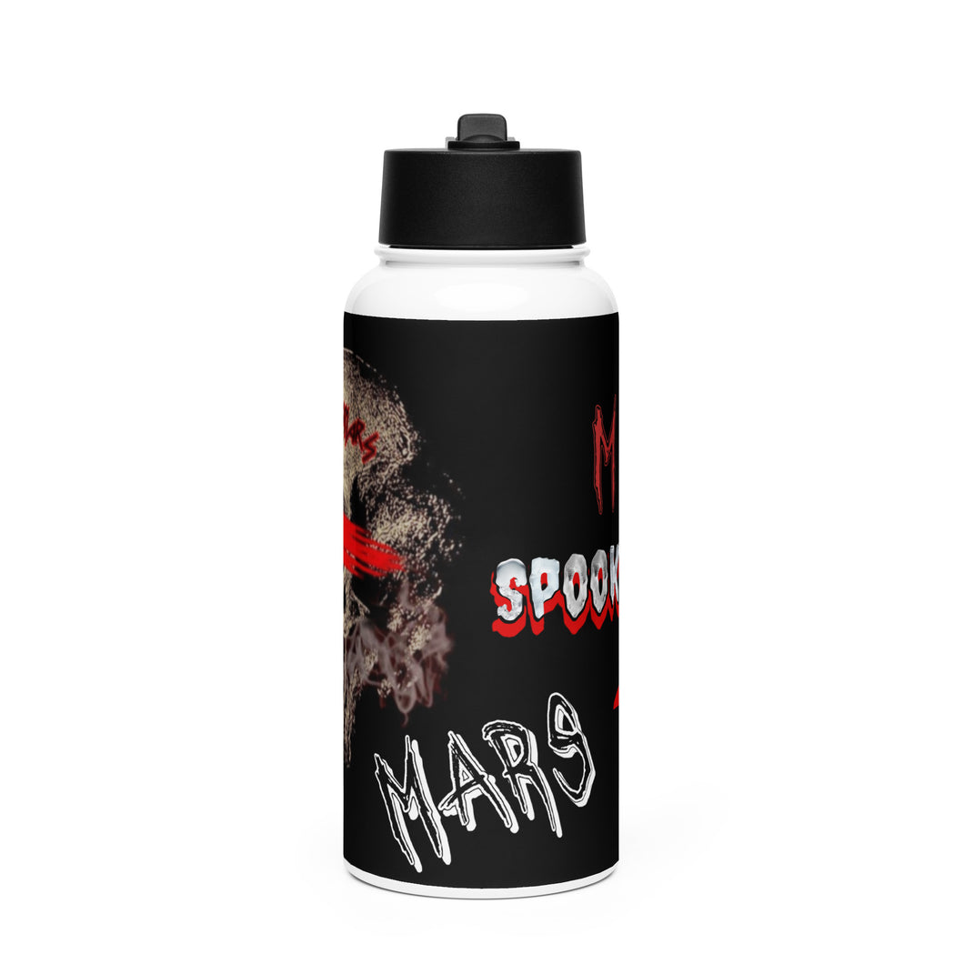 Spooky Hours 2 Stainless steel water bottle with a straw lid