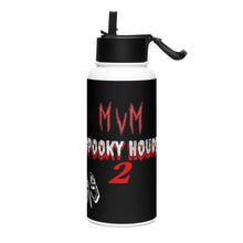 Load image into Gallery viewer, Spooky Hours 2 Stainless steel water bottle with a straw lid
